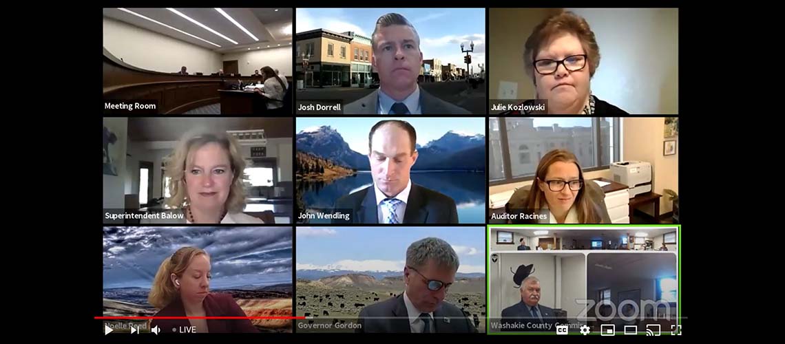 Virtual meeting for the elected officials.