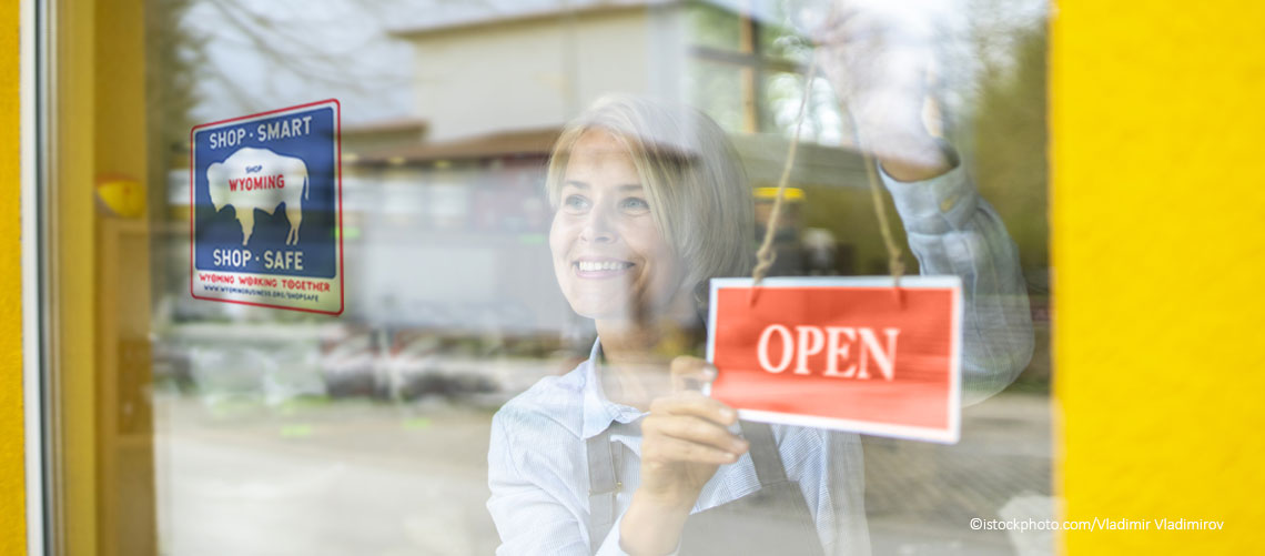 Opening up for business.